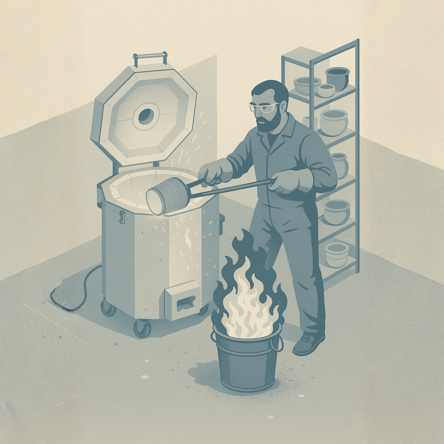 پخت احیا در کوره گازی